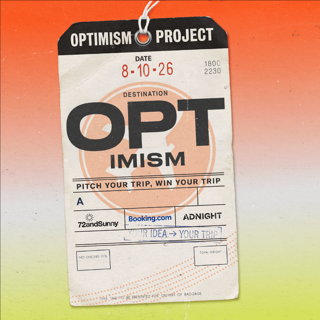 Now Boarding for the Optimism Project. Pitch your trip, win your trip.